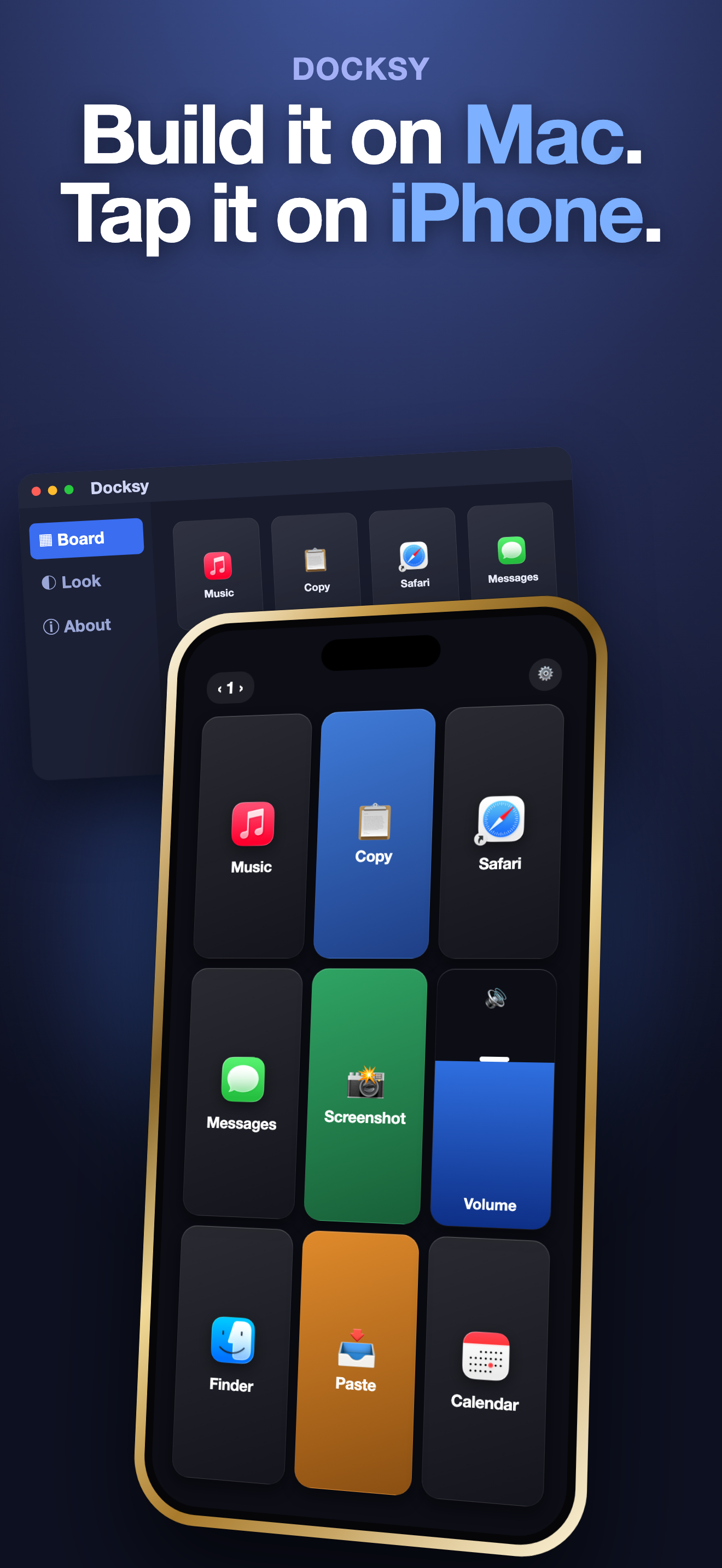 Docksy on Mac and iPhone