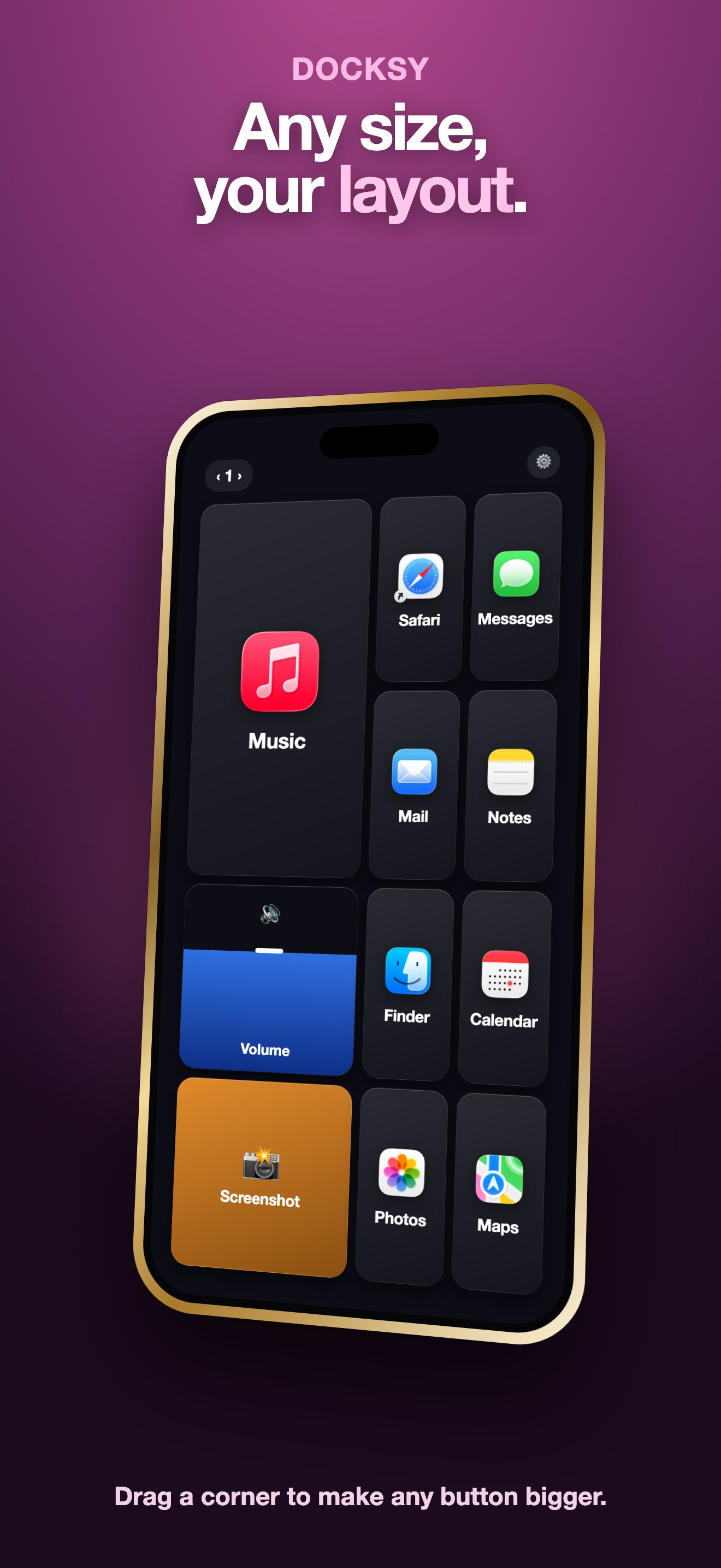 Resizable buttons in any layout